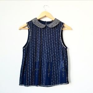 NWT Zara Woman Hand Embroidered Top